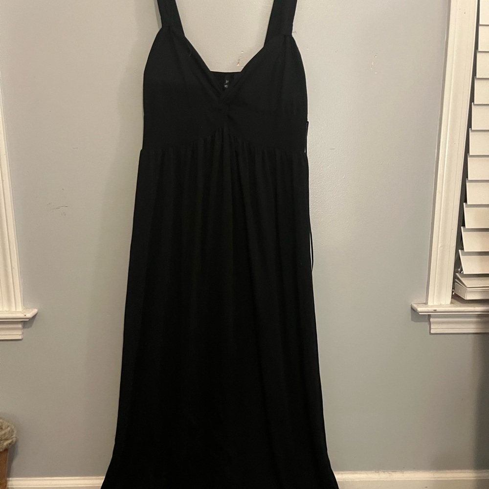 black twist front maxi